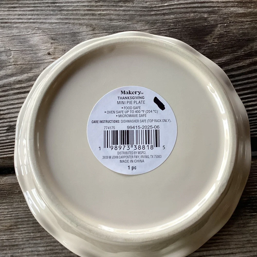 Makery Thanksgiving Mini Pie Plates - set of 2